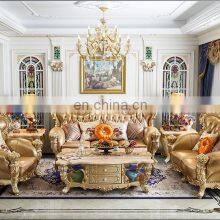 2021 Luxury Furniture Living Room Sofa Set Wood Carving Sofa Set Designs Elegant Leather Furniture thumbnail-5