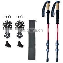 Camping Multifunction Telescopic Outdoor Walking Hiking Carbon Fiber Trekking Poles thumbnail-5