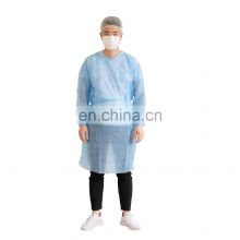 China Supplier PP Non Woven Disposable Visitor Gown Working Clothes For Hospital Food Factory PP Isolation Gown