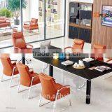 H902 Modern Leather Stainless Steel Design Conference Chair thumbnail-3