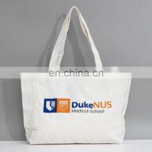 Customised Soft Washing Durable Organic Cotton Tote Draw String Shoe Bag Small Foldable Canvas Cloth Zippered Bag With Logo thumbnail-4
