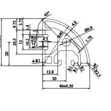 MK-8-4040R T Slotted 4040 R Shape Extruded Aluminium Profile for Robot Fence Factory Price thumbnail-2
