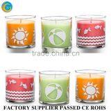 Clear Candle Mirror Glass Holder With Custom Design