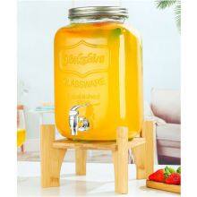 Juice Can Glass Beverage Dispenser - Large Capacity Glass Jar With Built-in Spigot, Ideal for Home Parties and Daily Use thumbnail-5