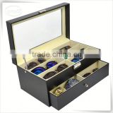 Luxury handmade cumstermized pu leather eyeglasses case with handle                        
                                                                                Supplier's Choice