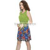 Hot Sales Wholesale Fashion Neck Design Fashion Chiffon Dress thumbnail-5