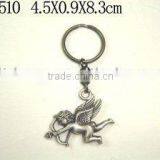 Pewter-Color Metal Cupid Key Holder(LD-510)
