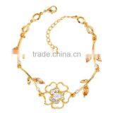 Newest Arrival 18K Gold Plated Bracelet Women's Cubic Zircon Flower Bracelet Jewelry thumbnail-4
