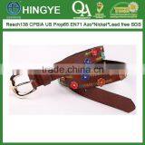 Fashion PU Belt With Flower and Zigzag Stitching --- E1412019 thumbnail-1