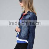 2016 New Arrival Clothing Factories Denim Jacket Leather Sleeve thumbnail-5