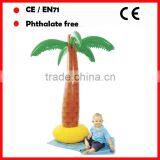 PVC inflatable decorated coconut trees with water bottom for promotion