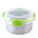 Round Shape Stainless Steel Stackable Food Container to Keep Food Fresh thumbnail-3