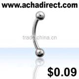 Fashion Steel Eyebrow Banana Body Jewellery(16 g) in Different Sizes (8, 10-11mm) Price Starts From US$ 0.09 per Piece thumbnail-1