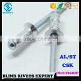 HIGH QUALITY FACTORY OPEN HEAD ALUMINUM CSK MULTI GRIP RIVETS thumbnail-3