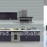 MDF with double side lacquer shutters & stainless steel carcase kitchen cabinet