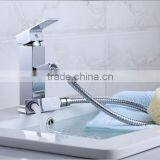 Single Handle Pull-out Spray Bathroom Waterfall Faucet thumbnail-1