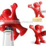 Resin Bottle Opener Happy Man, Beer Bottle Opener, Cute Bottle Opener thumbnail-1