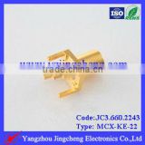 MCX jack, solder, straight for pcb mount, RF connector