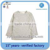 Manufacture Child's Breathable Blank Gray Casual Girl's Long Sleeve t Shirts thumbnail-1