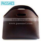 High Quality Leather Storage Basket Genuine Leather Magazine Rack Leather Bin thumbnail-2