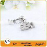 LR01135 Stainless Steel Dangle Cat Lip Ring thumbnail-2