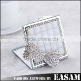 Mini Square Custom Logo Rhinestone Promotion Gift Makeup Mirror Quality Choice