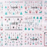 12 Sheets 3D Nail Art Christmas Stickers Silver HN1978