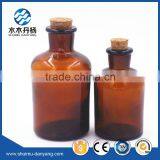 125ml Amber Narroe Mouth Glass Reagent Bottle for Laboratory With Cork thumbnail-4