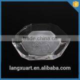 Transparent Hexagon 13cm Glass Coaster Plate