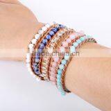 Five Laps the Latest Popular A Turquoise of Agate Powder Natural Stone Bracelet Women thumbnail-4