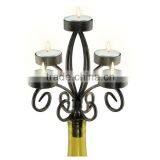 5 Arms Scroll Iron Wine Bottle Candelabra thumbnail-1