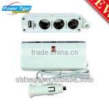 3 in 1 Universal Car Cigarette Lighter With One USB