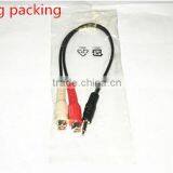 RCA Splitter/Adapter Socket x2 (Female) to 3.5mm Jack (Male) Gold