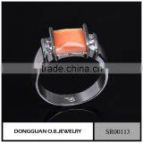 New Products Stainless Steel Ring /925 Silver Ring With Purple Stone Wholesale thumbnail-5