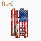 Designs Time Clock Split Joint Wood American National Flag Wall Clock thumbnail-1