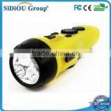 Dynamo Hand Crank Flashlight Am/fm Radio With Led Flashlight