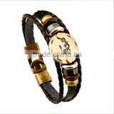 Stainless Steel Leather Wrap Bracelet thumbnail-4