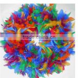 Beautifully Colored Fluffy Rainbow Feather Wreath mixed