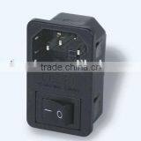 New Products 2016 China Wholesales IEC 320 C14 Male Connector Switched Socket With Fuse