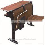 Wooden Yellow Automatic Tilting University Ladder Teaching Chair thumbnail-2