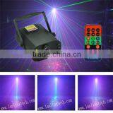 Mini Laser Party Light 300mW RGB 20 Gobos and 3W Blue LED Light With Remote Control