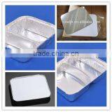 Take Away Disposable 2 Compartment Aluminium Foil Container/ Take Out Foil Meal Tray