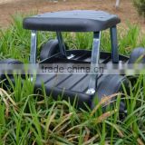 wholesale 4 wheel Garden Carts Work Seat Stool Scooter Rolling Wheel with Tool Tray Gardening work