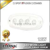 5.8in 12W Mini Light Bar Led Work Light for ATV UTV SUV Offroad Motorcycle Powersports 4x4 Racing Marine Boat Flood Beam Lamp thumbnail-2