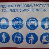 High quality custom printing safety construction plastic sticker