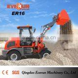 Everun 1.6 Ton Compact Wheel Loader With Shovel Bucket