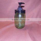 Vintage Mason Jar Soap Dispenser With Antiqued Black Lid & Pump thumbnail-6