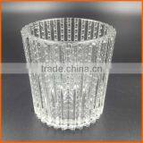 Wholesale Clear Decorated Glass Candle Container thumbnail-2