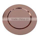 WEDDING ROUND SHAPE COPPER PLATED HAMMERED CHARGER PLATE thumbnail-3