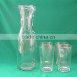 1 Liter glass decanter with 4pcs cup